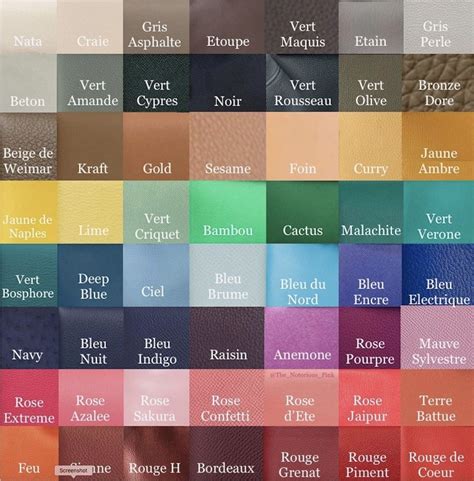 hermes couleur|hermes color chart.